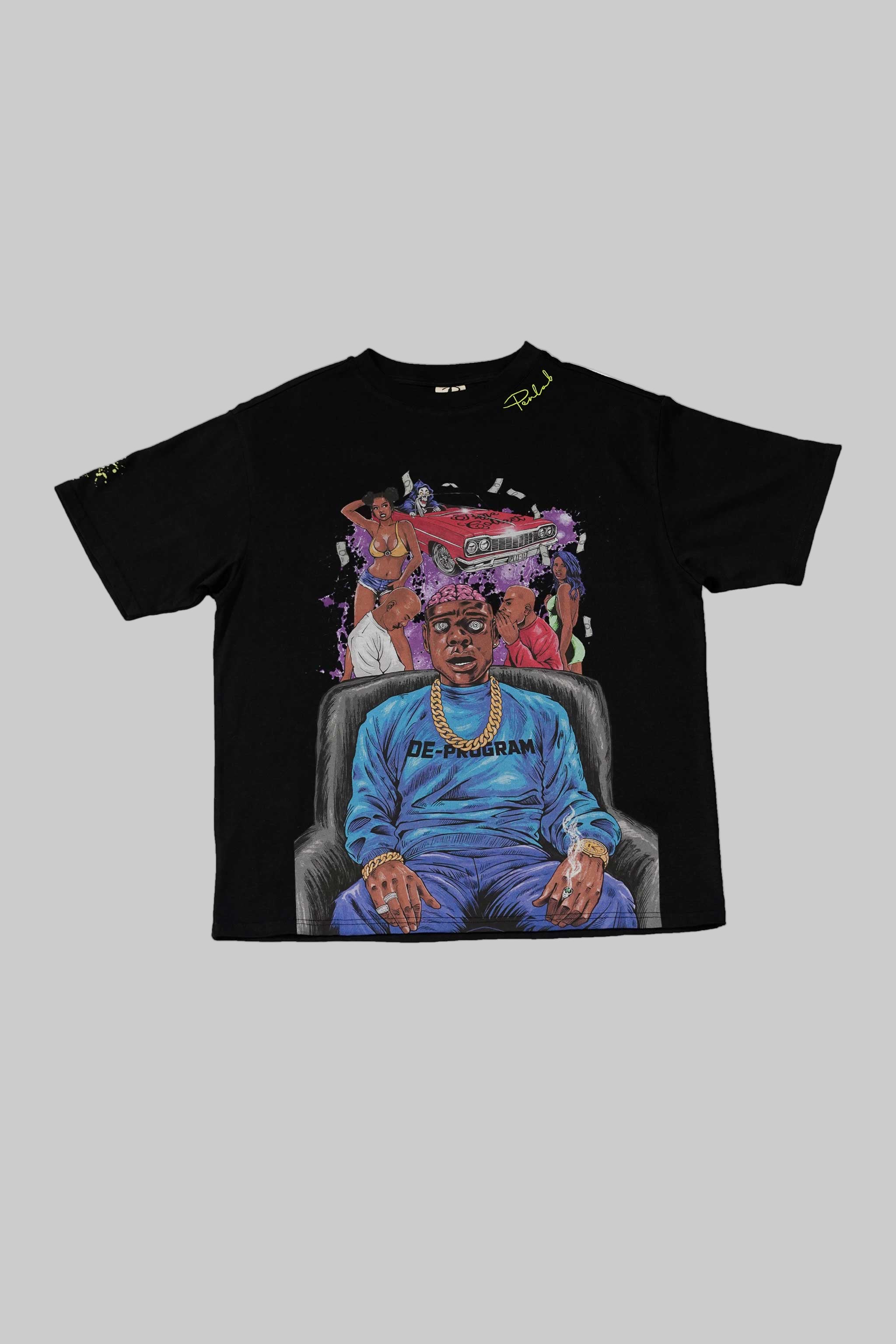 "PenLab Apparel" DE-PROGRAM Graphic T-shirt  (Billionaire Black)